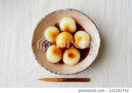 White rice dumplings 122383742