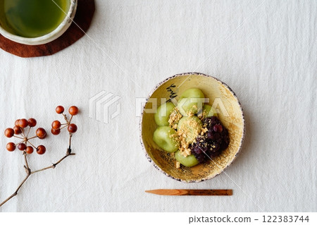 White rice dumplings 122383744