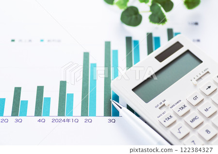 Company performance graph and calculator 122384327