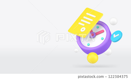 Deadline to do list reminder time management productivity banner copy space vector illustration Deadline to do list reminder time management productivity banner copy space vector illustration 122384375