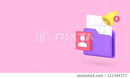 Personal data archive storage database file notification banner copy space vector illustration 122384377