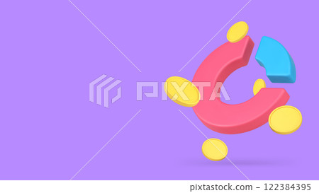 Financial analyzing money expenses and earnings planning banner copy space vector illustration 122384395