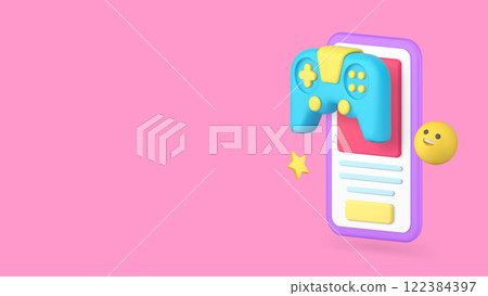 Esport digital gaming smartphone application technology banner copy space vector illustration 122384397