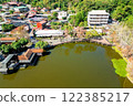 Aerial view of Checheng timber pond in Nantou County, Taiwan 122385217