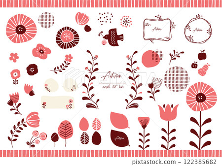 Cute spring-colored Nordic materials 122385682