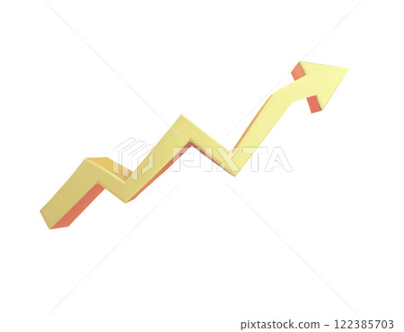 Zigzag upward arrow. Transparent background. 122385703