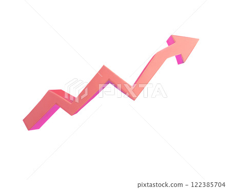 Zigzag upward arrow. Transparent background. 122385704