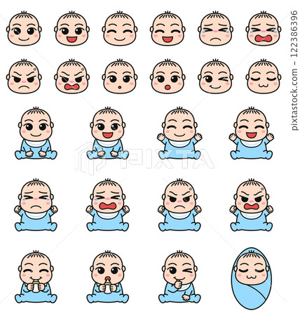 嬰兒(男孩)插圖集 嬰兒(男孩)插圖集 122386396