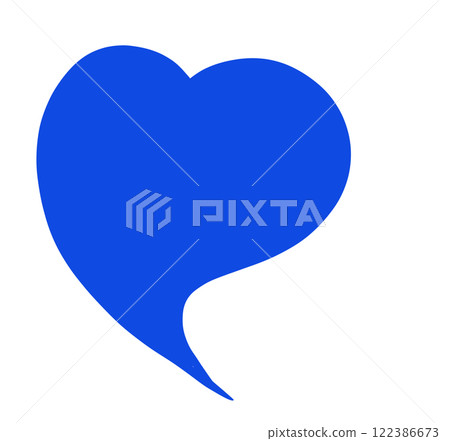 Simple blue heart illustration 122386673