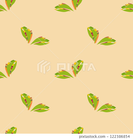 Abstract floral background with leaves seamless pattern. Tropical pattern, palm leaves seamless vector floral background. Vector illustration 122386854