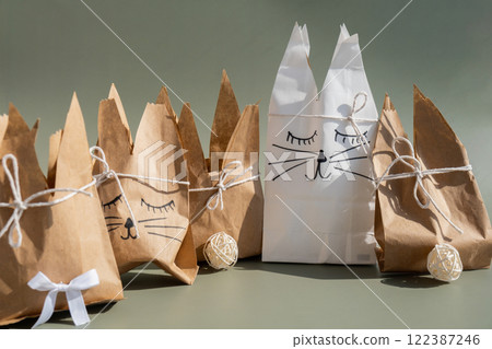 Handmade Easter present craft bag bunny decorations. Traditional holiday preparation craft creative gifts. Hands-on activities for children sustainable responsible holiday workshop creation. Simple Handmade Easter present craft bag bunny decorations. Traditional holiday preparation craft creative gifts. Hands-on activities for children sustainable responsible holiday workshop creation. Simple 122387246