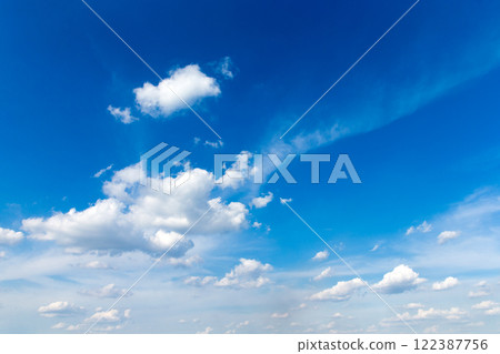 blue sky background with tiny clouds blue sky background with tiny clouds 122387756