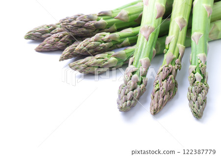 Asparagus on the white background 122387779
