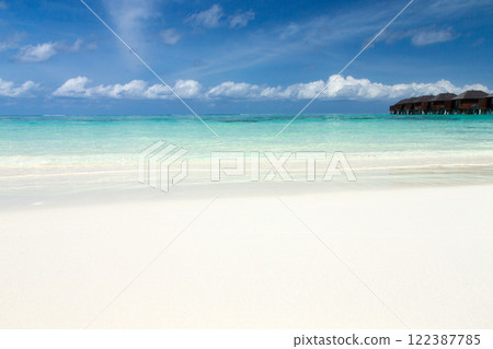 tropical beach in Maldives tropical beach in Maldives 122387785
