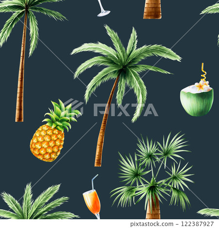 Set of green palm trees. Coconut trees clipart. Watercolor hand drawn floral jungle illustration isolated on background. For designers, postcards, greetings, birthday, calendar, wallpapers, wrapping Set of green palm trees. Coconut trees clipart. Watercolor hand drawn floral jungle illustration isolated on background. For designers, postcards, greetings, birthday, calendar, wallpapers, wrapping 122387927