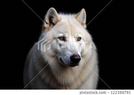 Portrait image of an Arctic wolf AI-generated image Portrait image of an Arctic wolf AI-generated image 122388791