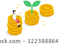 Illustration of money with successful investment and asset management 122388864