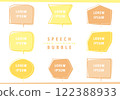 A set of simple speech bubbles that can be used for titles, etc. 122388933