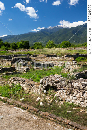 Ancient ruins in Dion, Greece. 122389092