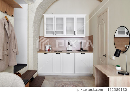 Discover a Modern Minimalist Kitchen featuring an Elegant and Sophisticated Design Concept Discover a Modern Minimalist Kitchen featuring an Elegant and Sophisticated Design Concept 122389180