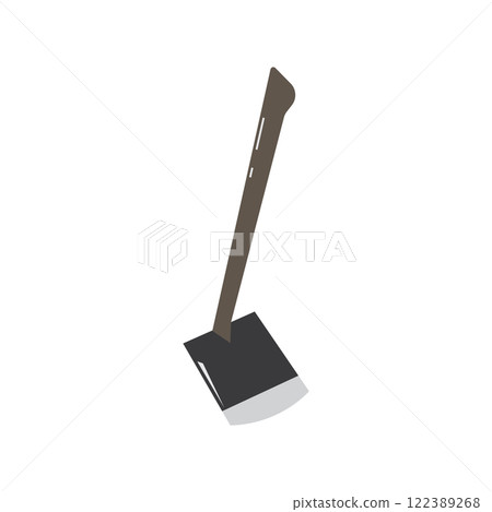 Gardening tool with brown handle Gardening tool with brown handle 122389268
