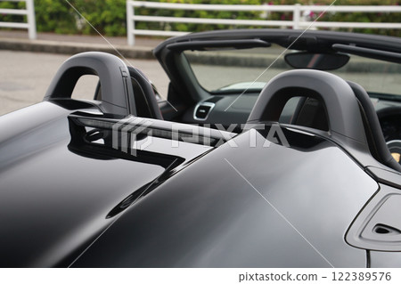Glossy black open car 122389576
