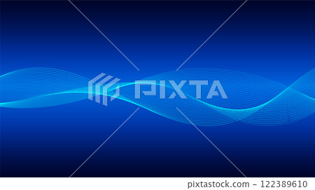 Geometric curved lines in gradient forming dynamic futuristic abstract flow patterns 122389610