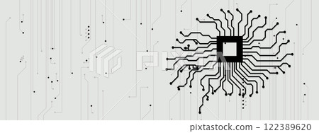 Circuit digital human brain technology concept 122389620