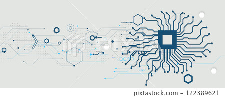 Circuit digital human brain technology concept 122389621