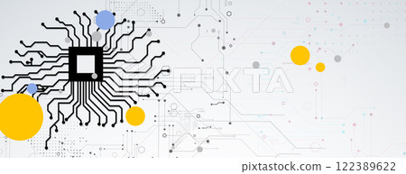 Circuit digital human brain technology concept 122389622