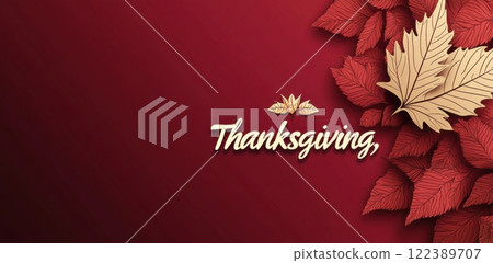 Elegant Thanksgiving logo design with autumn leaves and festive colors Elegant Thanksgiving logo design with autumn leaves and festive colors 122389707