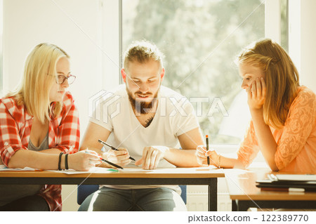 Group of students in class Group of students in class 122389770