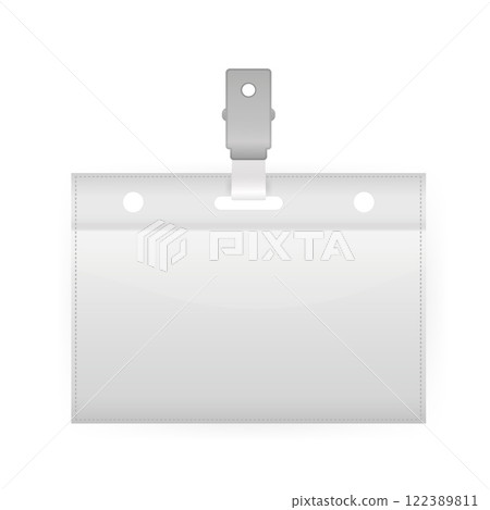 Card with name tag ampty on white background. Vector design. Blank business card. Card with name tag ampty on white background. Vector design. Blank business card. 122389811