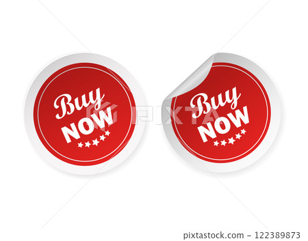 Sale Buy now sticker. Product advertising. Special offer price sign. Bestseller sticker. Arrow vector icon. Discount offer price sign. 122389873