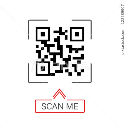 Scanning in flat style on white background. Flat vector infographic. Online payment. Telephone icon. 122389907