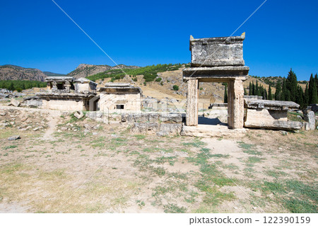 Hierapolis ancient city ruins, North Roman Gate, Pamukkale, Denizli Turkey 122390159