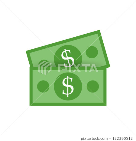 Dollar bill money icon image on white background. Vector illustration. Dollar bill money icon image on white background. Vector illustration. 122390512