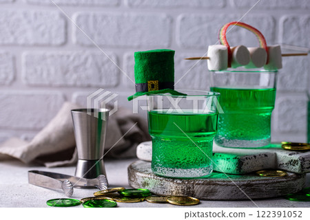 Green cocktail for St. Patrick day Green cocktail for St. Patrick day 122391052