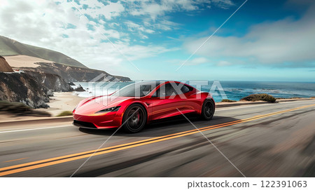 Driving sports car 122391063