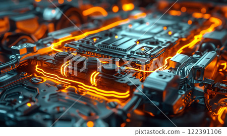 Image of an EV battery Image of an EV battery 122391106