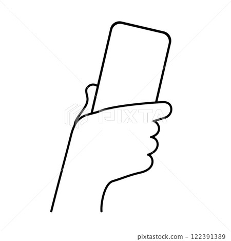 Hand with a smartphone Hand with a smartphone 122391389