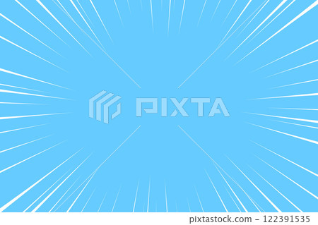 Concentrated lines, radial lines, effect lines blue background material, manga, dialogue 122391535