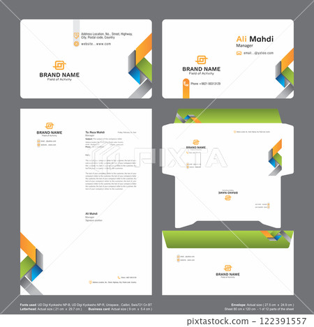 Letterhead Business Card Visit Card Envelope Aluminum Sheet Industry Egg Yellow Black 122391557