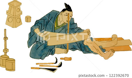 Himonoshi (cypress wood craftsman) 122392670