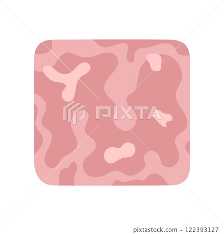 piece of ham isolated on white 122393127