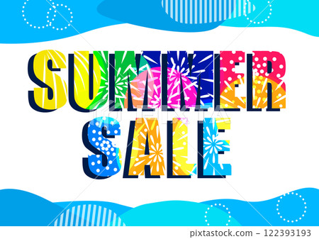 Summer sale illustration material 122393193