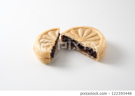 Japanese sweets - bean paste monaka image Japanese sweets - bean paste monaka image 122393446