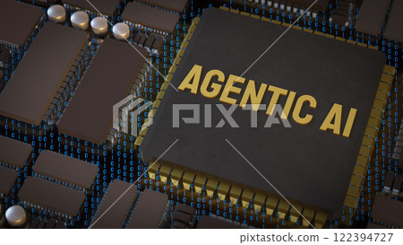 The Agentic ai for technology or it concept 3d Rendering. The Agentic ai for technology or it concept 3d Rendering. 122394727