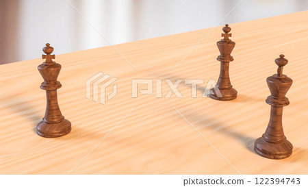 The King Wood on Table for Business concept 3d Rendering. The King Wood on Table for Business concept 3d Rendering. 122394743