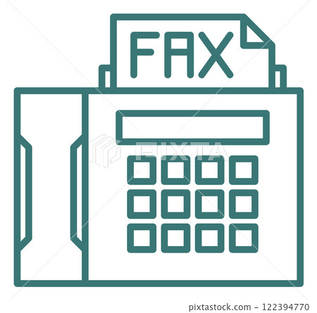 An illustration of a convenient fax machine for sending and receiving business communications and messages over telephone lines An illustration of a convenient fax machine for sending and receiving business communications and messages over telephone lines 122394770